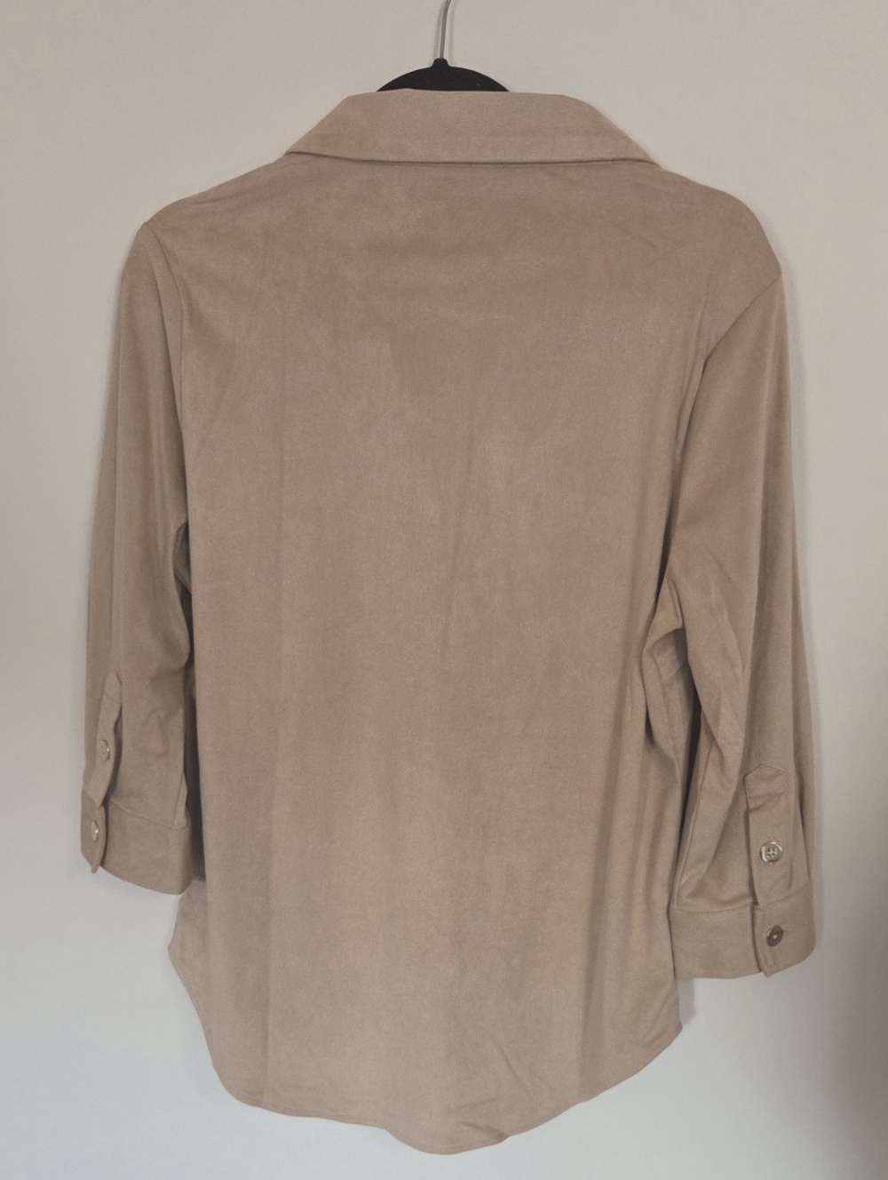 Gretchen Scott Designs Pop Over Ultra Suede Top Size M - Picture 3 of 8